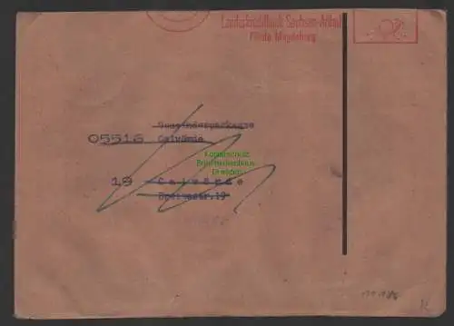 B10186 Brief SBZ Gebühr bezahlt Währungsreform 1948 Calvörde Bz. Magdeburg