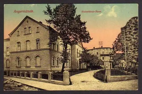 87863 Ansichtskarte Angermünde Kreisstände Haus um 1913