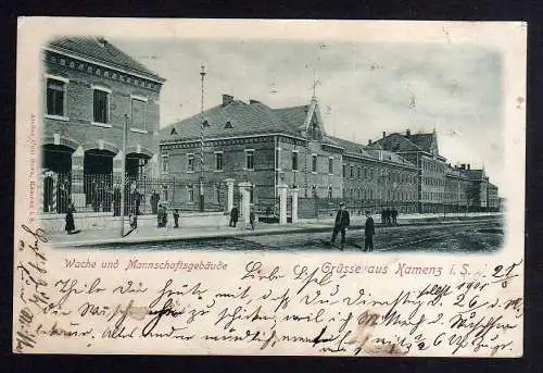 87173 AK Kamenz Kaserne Wache Mannschaftsgebäude 1901
