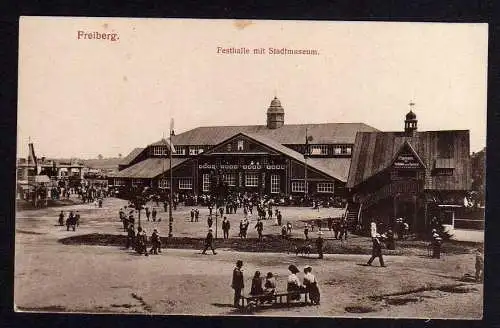 87207 AK Freiberg Sachsen Festhalle Stadtmuseum 1916