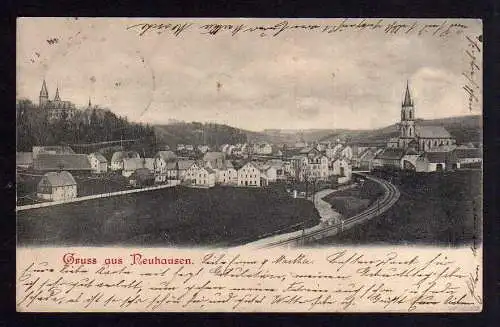 87178 AK Neuhausen Erzgebirge 1903 Bahnpost