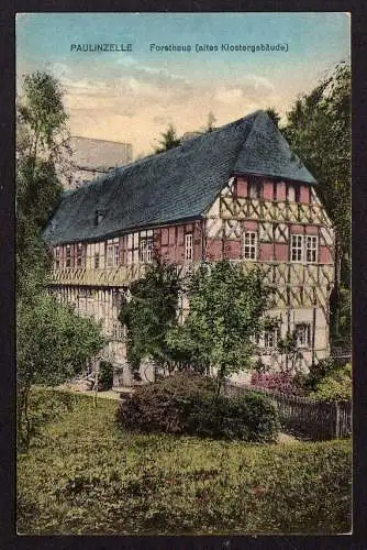 87678 Ansichtskarte Kloster Paulinzella Paulinzelle Forsthaus Gasthaus Menger