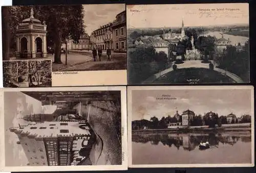 87660 4 Ansichtskarte Hanau Wilhelmsbad Schloss Philippsruhe 1913 1914 1914 1918