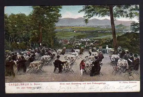 87619 Ansichtskarte Casselsruhe Bonn Venusberg Gaststätte Biergarten 1908