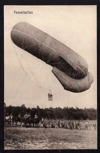 87300 Ansichtskarte Fesselballon Militär Kriegsphotograph III. Armee um 1915
