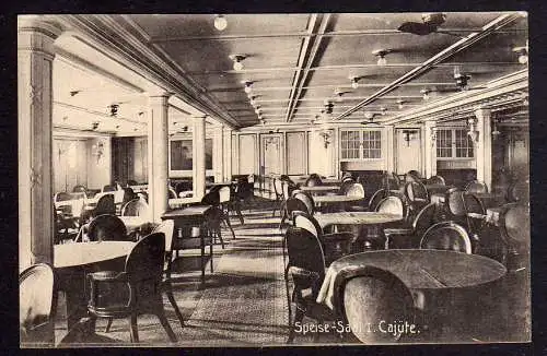 87301 AK Hamburg Amerika Linie Speisesaal I. Cajüte Dampfer ??? um 1910