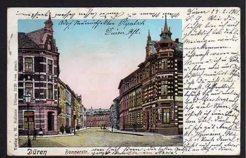 77809 Ansichtskarte Düren Bonnerstrasse 1901