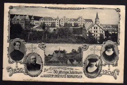 77392 Ansichtskarte Bonlanden 50 Jahre Kloster Institut Jubileum 1856 - 1906