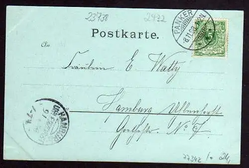 77342 AK Lensahn Holstein Mondscheinkarte Straßenansicht 1898 Panker