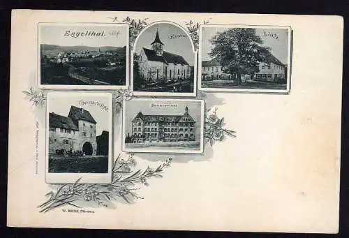 76298 AK Engelthal um 1900 Kirche Sanatorium Große Linde Thorgruppe 5 Ansichten