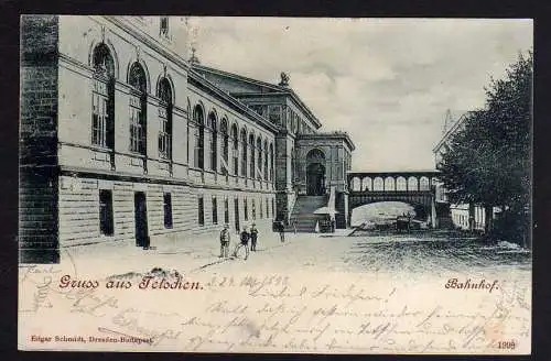 76422 AK Bahnhof Tetschen 1898