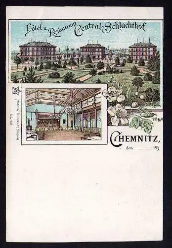 76261 AK Chemnitz 1898 Hotel und Restaurant Cental Schlachthof