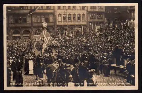 76748 AK Frankfurt Main XI. Dt. Sängerbundfest 1932 Römerberg