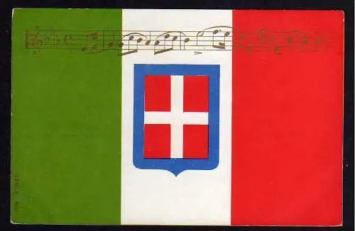 76610 AK Fahne Flagge Dänemark um 1900 Lied Noten Hymne