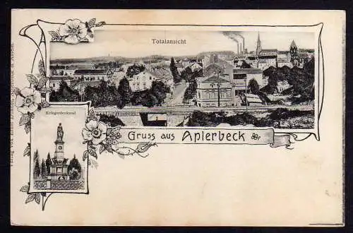 76293 AK Dortmund Aplerbeck Straße Bahnstrecke Kriegerdenkmal um 1900