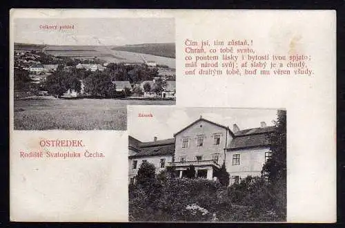 76682 AK Ostredek Rodiste Svatopluka Cecha Schloss 1901 Kozmic Kozmitz