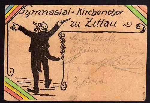 77226 Ansichtskarte Zittau Gymnasial Kirchenchor 1920