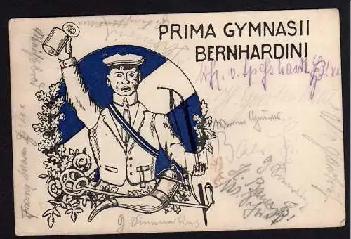 76127 AK Meiningen Prima Gymnasii Bernhardini 1920 Studentika