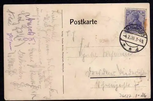 76127 AK Meiningen Prima Gymnasii Bernhardini 1920 Studentika