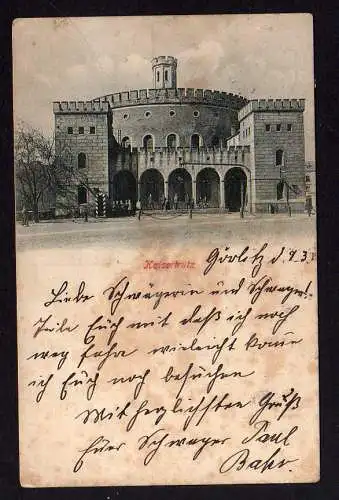 75246 AK Görlitz Kaisertrutz Vollbild 1913 mit Werbung Verkehrsverein Görlitz