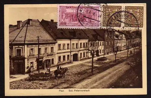 74176 AK Plan Sct. Petervorstadt Marienbad 1934 Kohlenhandlung Bäckerei