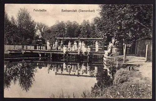 70990 AK Fehrbellin Badeanstalt Damenbad 1911