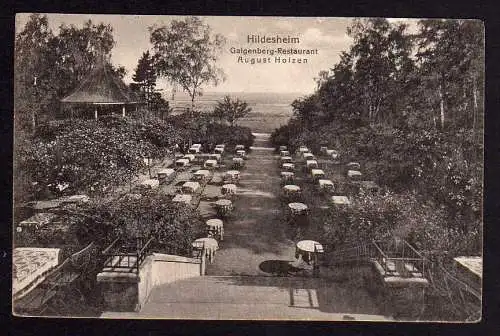 71122 Ansichtskarte Hildesheim 1918 Galgenberg Restaurant Holzen