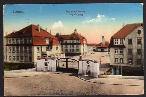 68507 AK Bautzen Artillerie Kaserne Haupteingang 1917