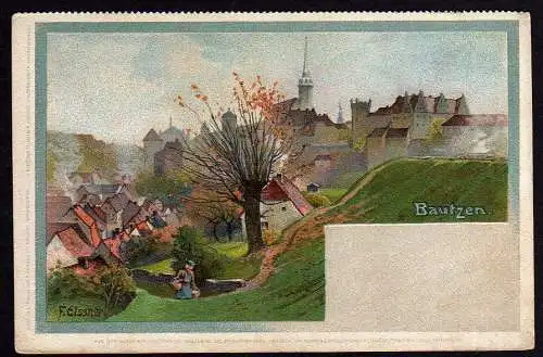 68519 AK Bautzen 1900 Künstlerkarte