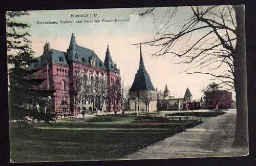 68125 AK Rostock 1910 Ständehaus Steintor FF - Denkmal