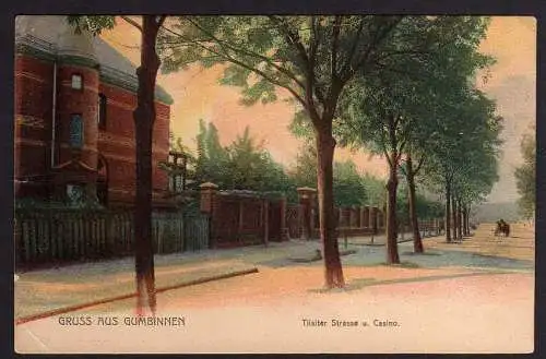 68142 AK Gussew Gumbinnen Tilsiter Straße Casino 1905