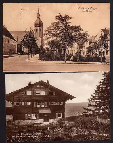 68014 2 AK Obernhaus Marktplatz 1915 Schweiterhaus