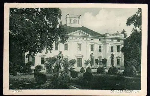 68039 Ansichtskarte Dessau Schloss Georgium 1912, gelaufen