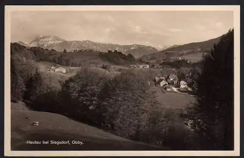 68025 AK Heutau bei Siegsdorf Obby. 1938 gelaufen