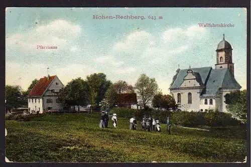 68052 AK Hohen Rechberg Kirche Pfarre 1908 Schwäbisch Gmünd, gelaufen