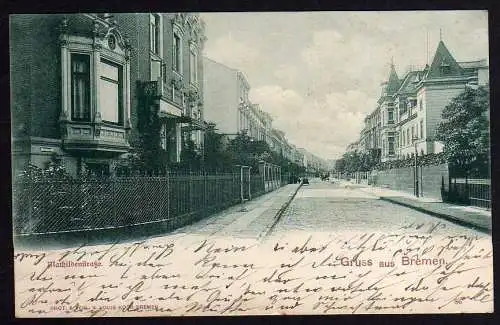 65182 Ansichtskarte Bremen Mathildenstrasse 1900 gelaufen