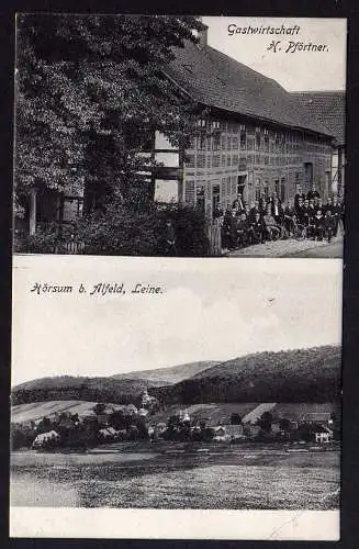 65085 Ansichtskarte Hörsum bei Alfeld Leine Gastwirtschaft H. Pförtner 1917