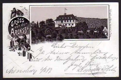 64970 AK Ahrensburg 1897 Villa Schloss Bückeburg Rintel