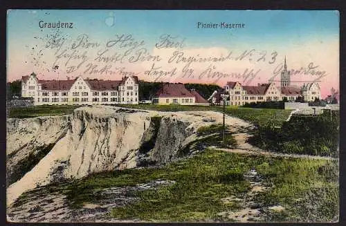 64938 AK Graudenz Pionier Kaserne 1915