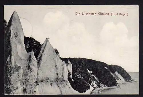 63967 Ansichtskarte Insel Rügen Die Wissower Klinken 1911 Stempel Stubbenkammer