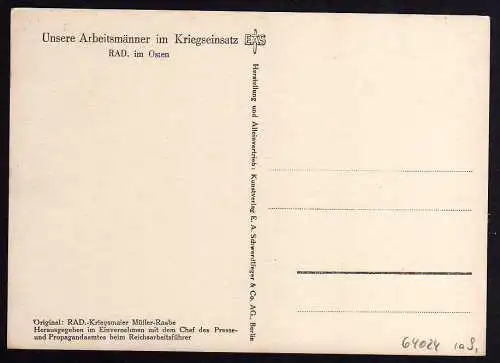 64024 AK RAD im Osten Kriegseinsatz Russland Militär