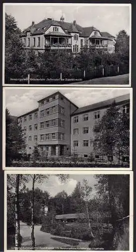 63705 3 Ansichtskarte Seifersdorf bei Dippoldiswalde Frauenabteilung Liegehalle 1934