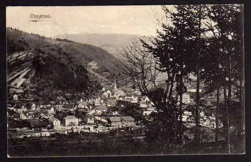 62376 AK Oppenau Blick auf den Bahnhof + Ort 1919