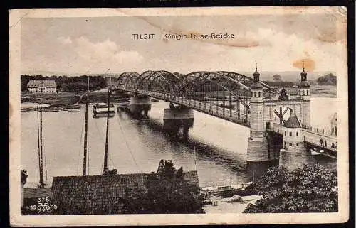61631 AK Tilsit Sowetsk Kaliningrad Königin Luise Brücke 1915 Gumbinnen
