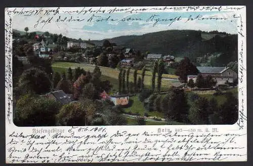 61789 AK Riesengebirge Hain 1901 Rübezahl nach Lauban
