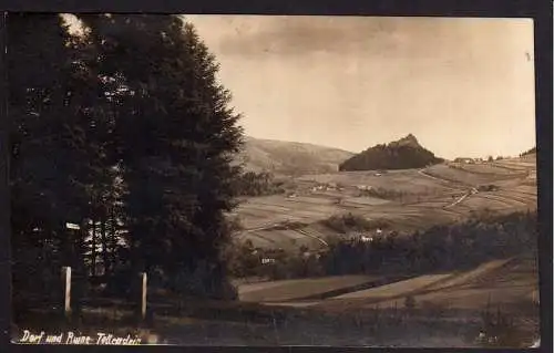 62024 AK Dorf Ruine Tollenstein Georgenthal Rozhled 1927 Fotokarte