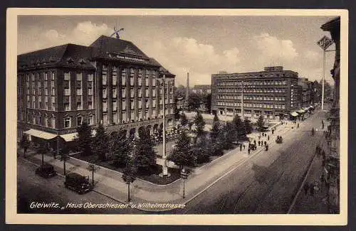 62048 AK Gleiwitz Haus Oberschlesien Wilhelmstr Gliwice 1943