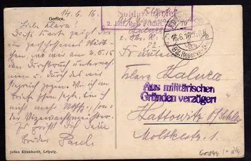 60844 AK Gorlice Görlitz Kleinpolen 1916 Künstlerkarte Aus militärischen Gr