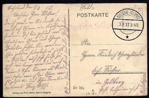 60781 Ak Kurland Pfarrgut Wirtschaftshof 1917 Deutsche Feldpost 703