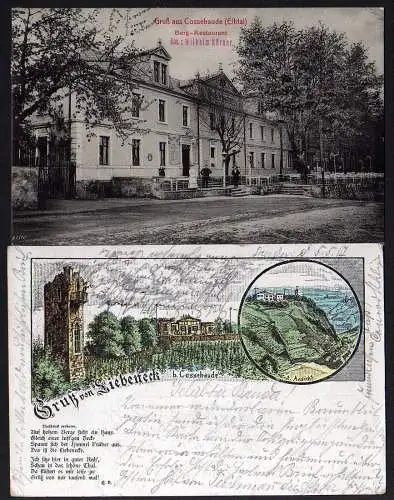 60158 2 AK Cossebaude Berg Restaurant Liebeneck 1906 1907